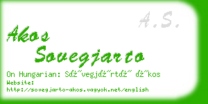 akos sovegjarto business card